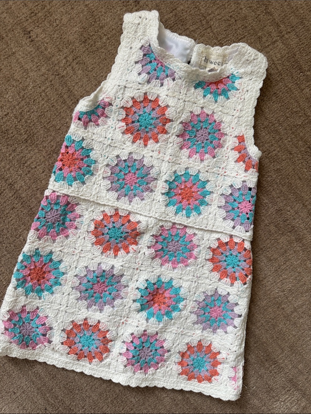 3T btween White Crochet Dress